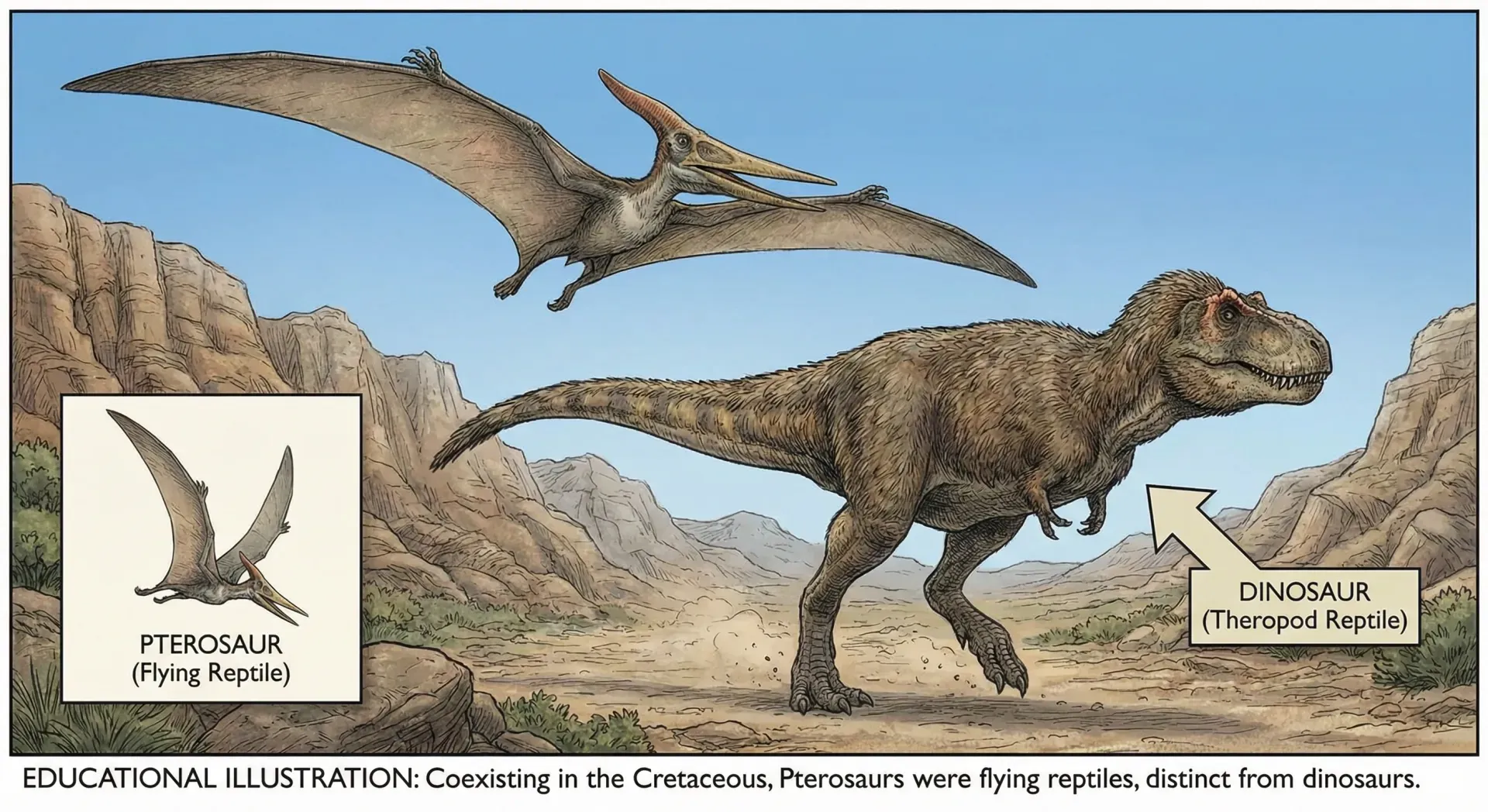 Pterosaurs Were Not Dinosaurs