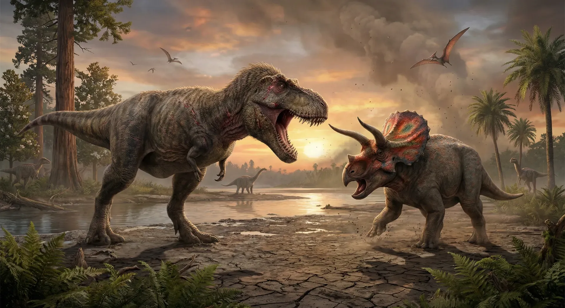 T-Rex vs Triceratops: Real Rivals